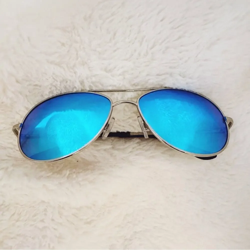 Jace Blue Polarized Classic Aviator Sunglasses